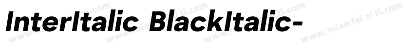 InterItalic BlackItalic字体转换